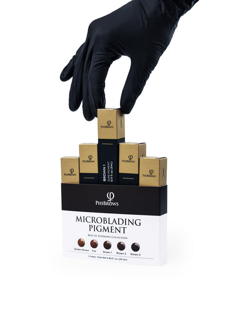 PhiBrows Microblading Pigment Collection SUPE + PhiBlade Disposable Tool 18 U Ecc 0.18 20pcs