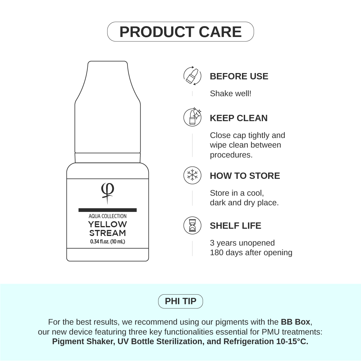 Yellow Stream PMU pigment 10ml - Correction color