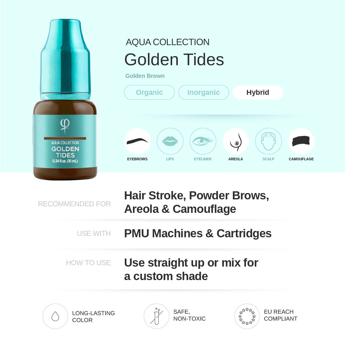 Golden Tides PMU Pigment 10ml
