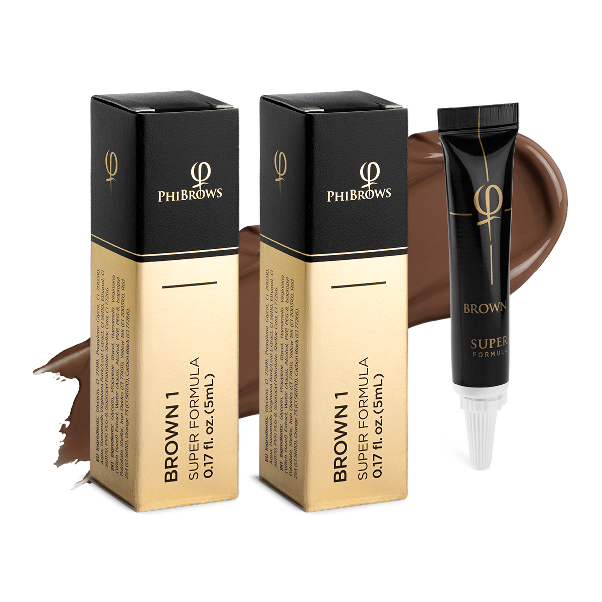 Phibrows Brown 1 SUPER Pigment 5ml - 2pcs