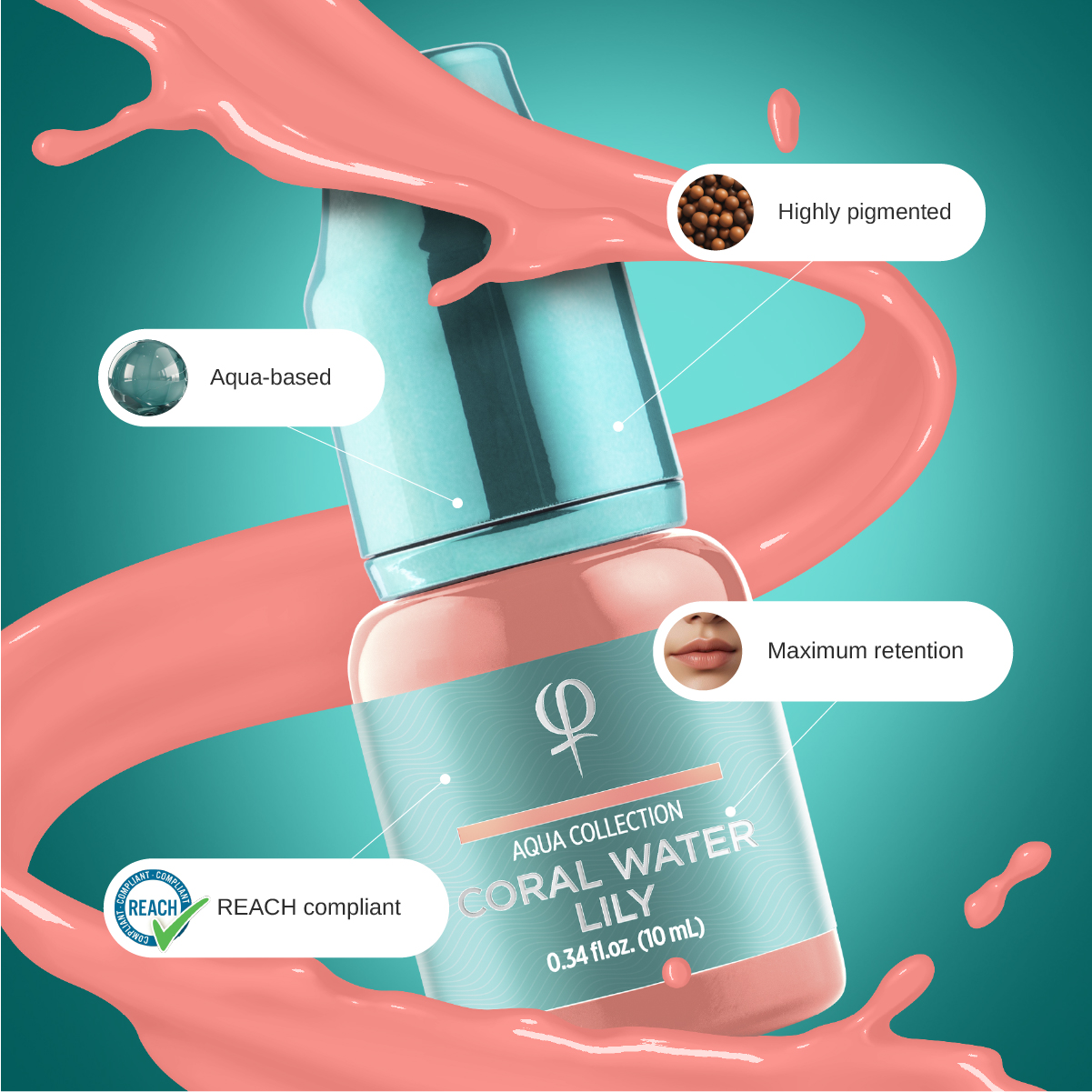 Coral Water Lily – Correction color PMU pigment 10ml