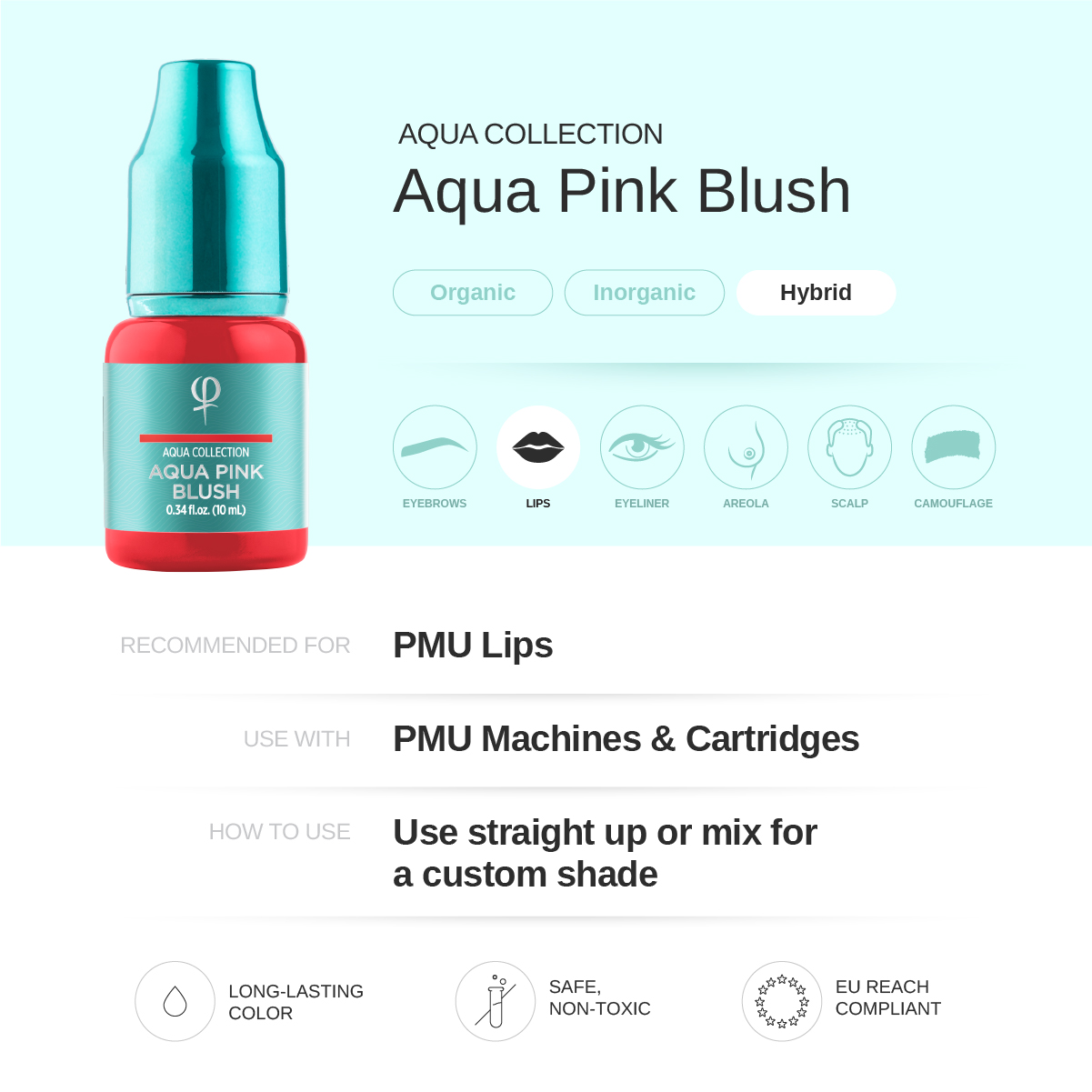 Aqua Pink Blush PMU pigment 10ml
