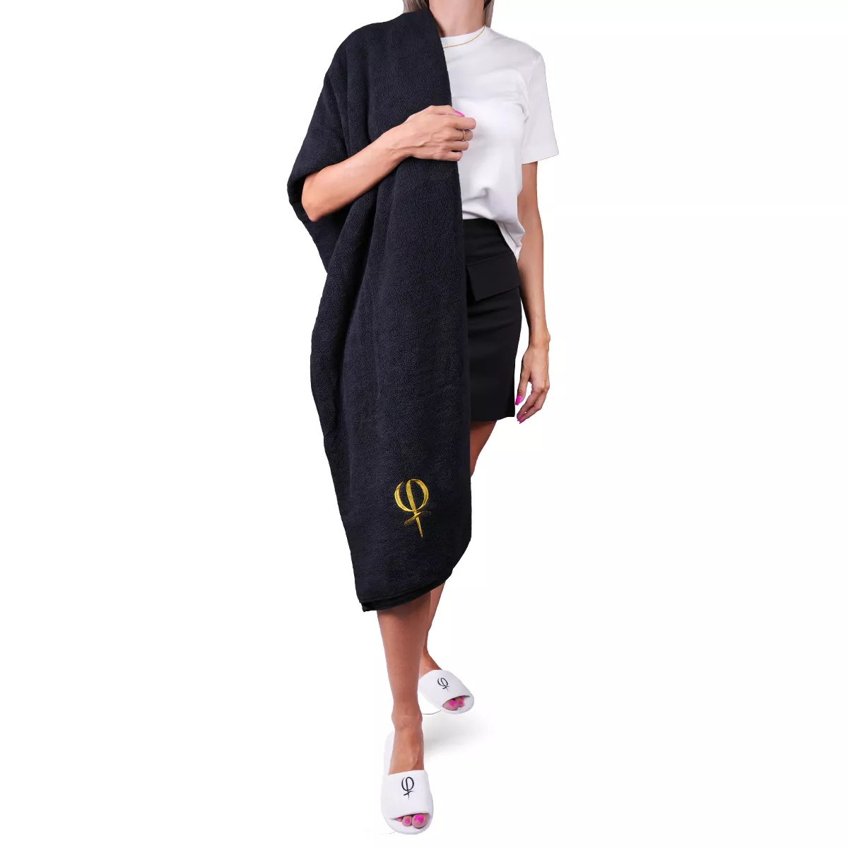 Phi SPA Towel Black L (200x140cm)