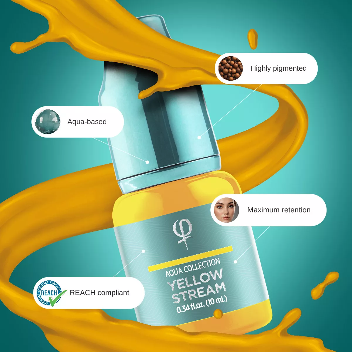 Yellow Stream PMU pigment 10ml - Correction color aqua_collection_shop_photos_mix_yellow_stream_3.jpg