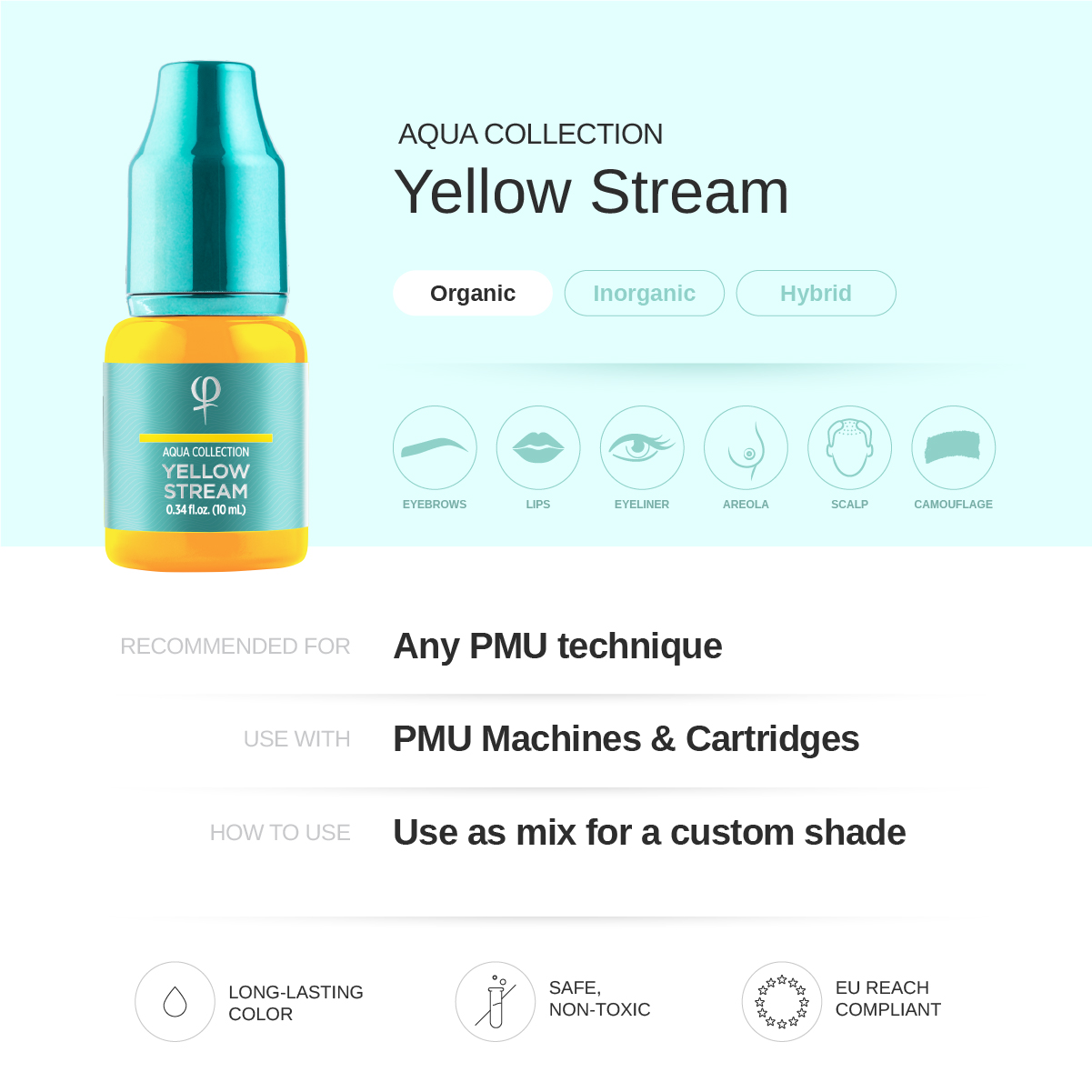 Yellow Stream PMU pigment 10ml - Correction color