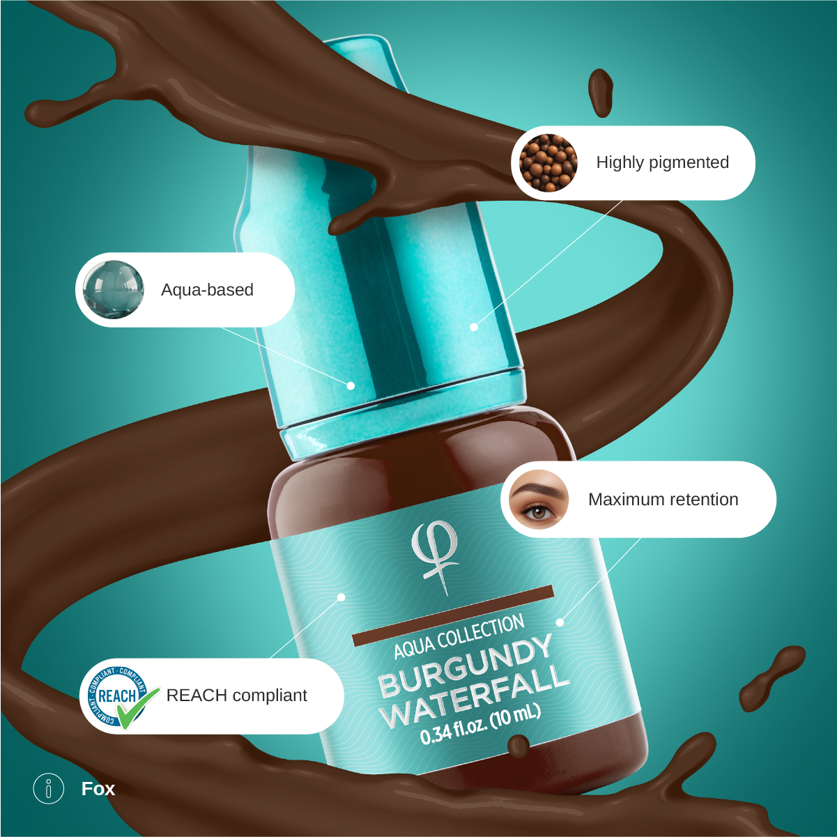 Burgundy Waterfall PMU Pigment 10ml Burgundy Waterfall PMU Pigment 10ml