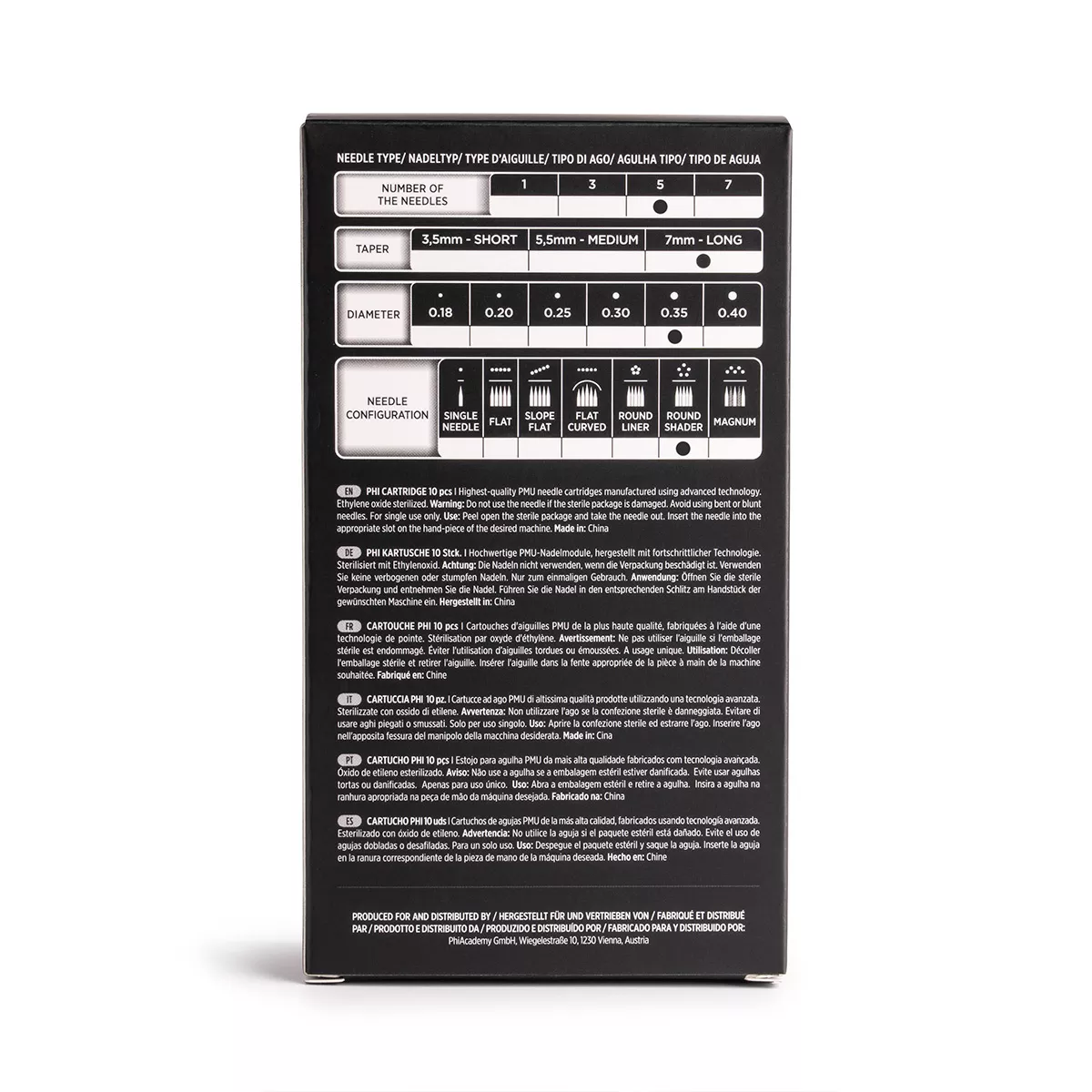 Phi Black Cartridge 0.35 5RS, 7mm taper - 10pcs phi black cartridge 0.35 5rs, 7mm taper - 10pcs 3.jpg