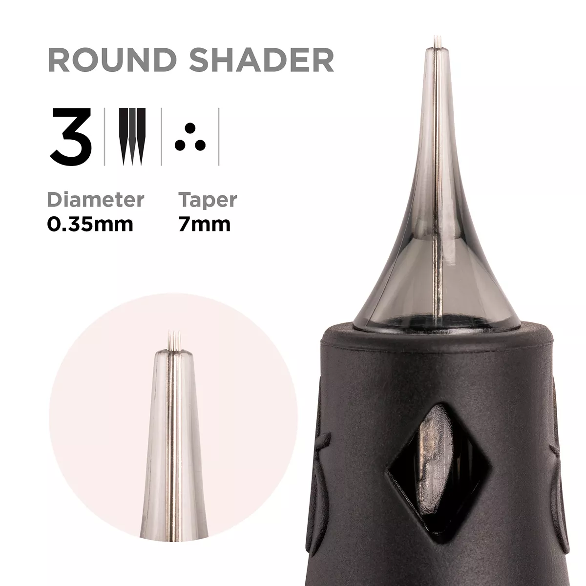 Phi Black Cartridge 0.35 3RS, 7mm taper - 10pcs phi black cartridge 0.35 3rs, 7mm taper - 10pcs 5.jpg