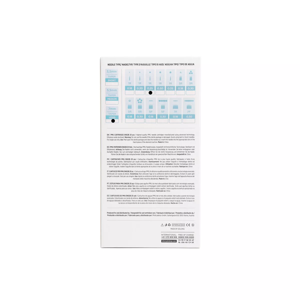 PMU Cartridges 0.25 1R, 7mm taper (EN02B) 20 pcs pmu cartridges 0.25 1r, 7mm taper (en02b) 20pcs 5.jpg