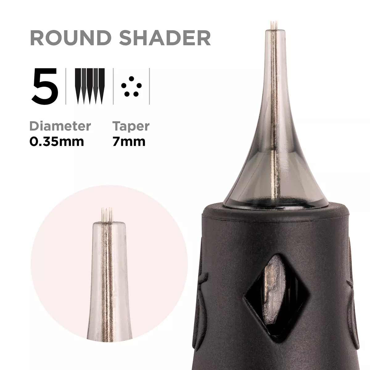 Phi Black Cartridge 0.35 5RS, 7mm taper - 10pcs phi black cartridge 0.35 5rs, 7mm taper - 10pcs 5.jpg